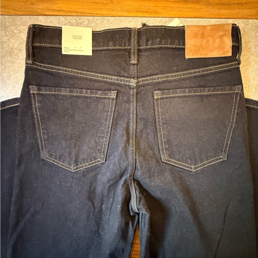 Banana Republic The Icon Classic Wide-Leg Jeans Dark Indigo Size 28L (6 US) - Picture 5 of 12